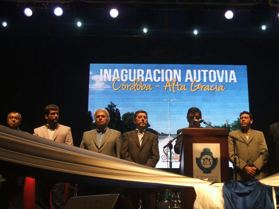 Acto inauguración de la Autovía Atilio López. Córdoba-Alta Gracia