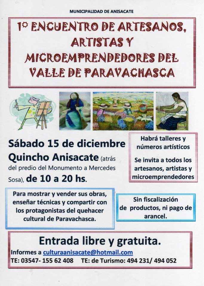 Encuentro de artesanos, Anisacate