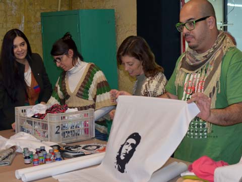 Martín Lapidus coordinó un taller de estampa
