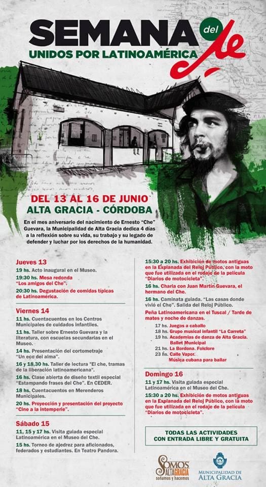 Programación Semana del Che en Alta Gracia