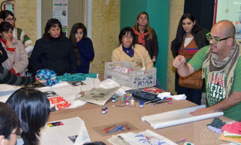 Martín Lapidus coordinó un taller de estampa