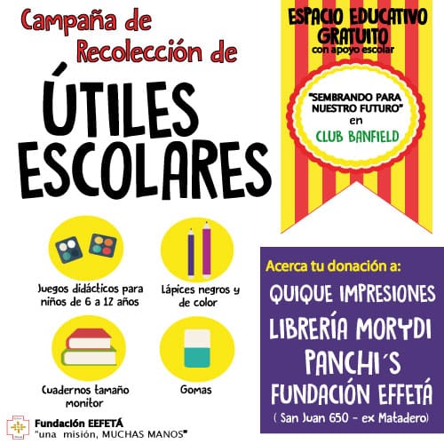 CAMPAÑA ÚTILES ESCOLARES 1 - Diario Resumen de la región