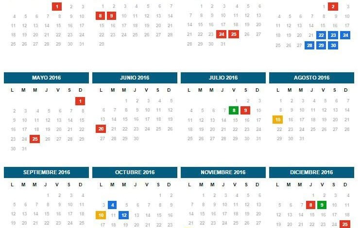 calendario 2016 1 - Diario Resumen de la región