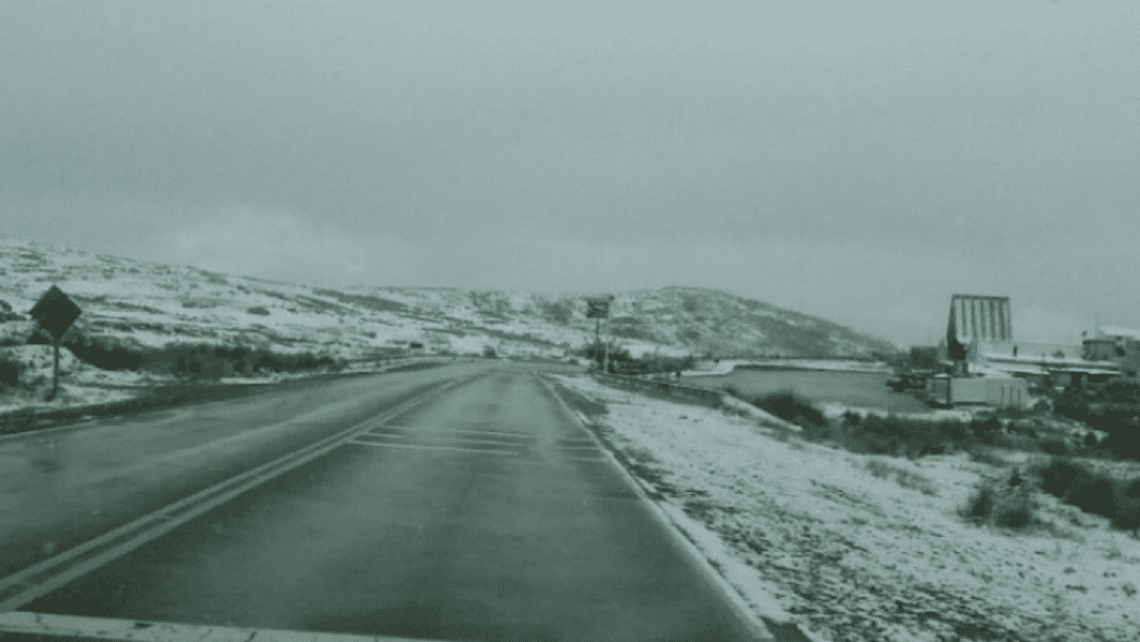 Hielo en la calzada A - Diario Resumen de la región