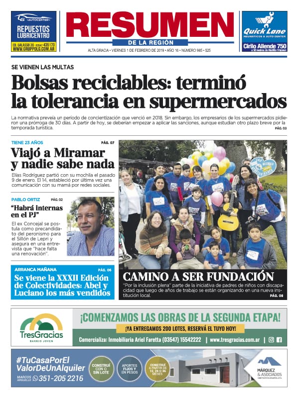 Tapa 985 - Diario Resumen de la región