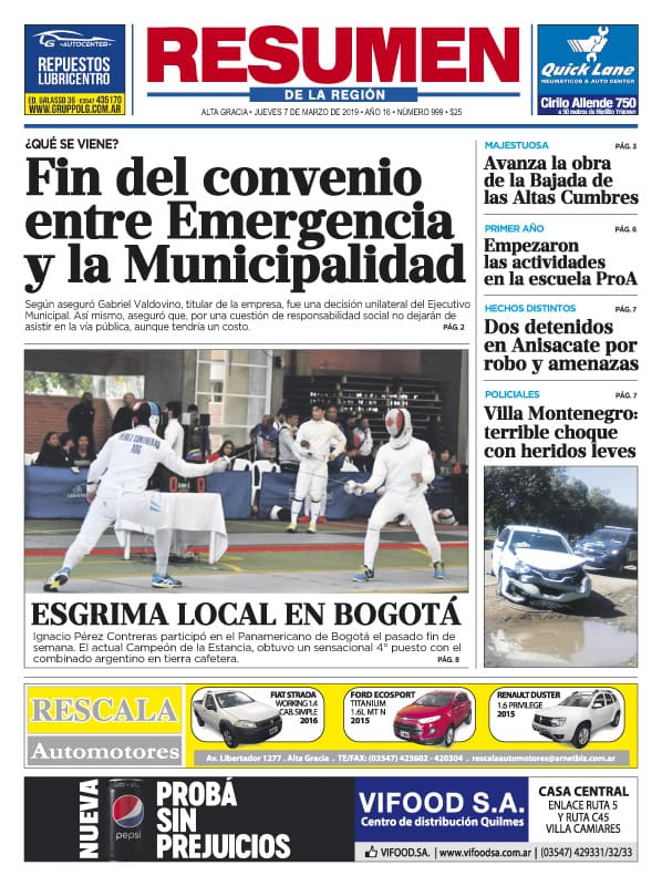 TAPA 999 - Diario Resumen de la región