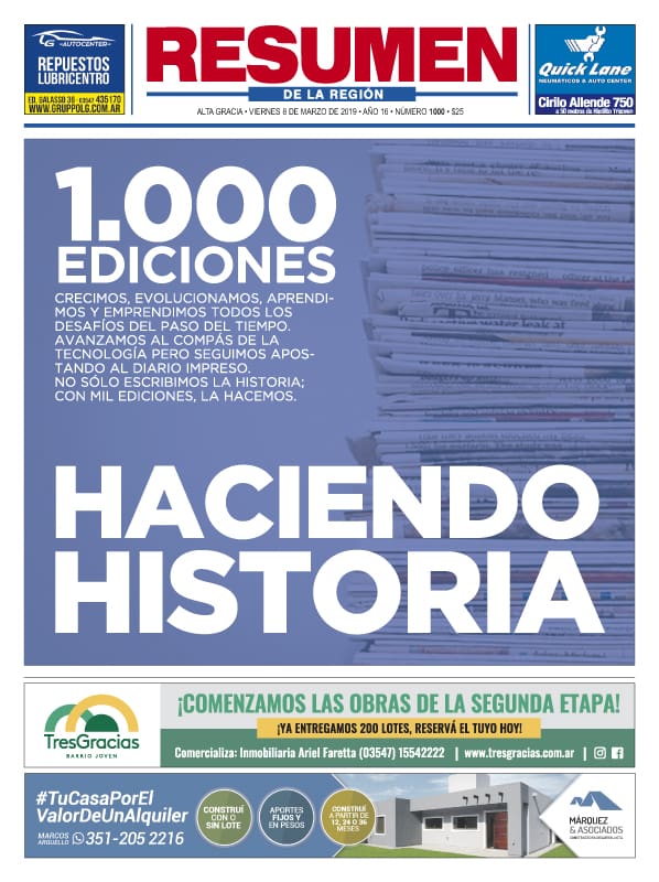 Tapa 1000 - Diario Resumen de la región