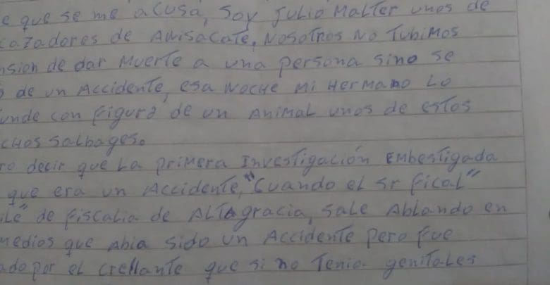 foto carta malter - Diario Resumen de la región