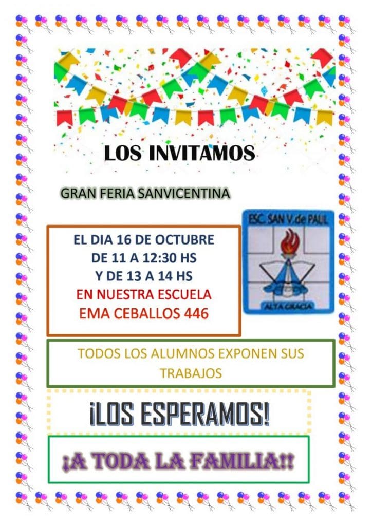 san vicente flyer 848x1200 - Diario Resumen de la región