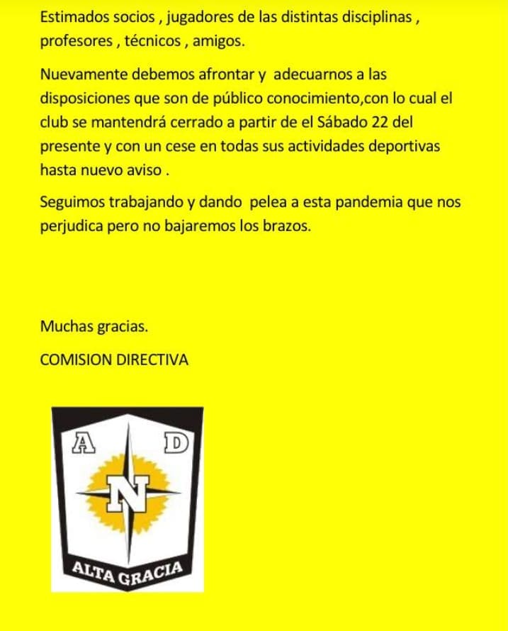 deportivo norte comunicado - Diario Resumen de la región