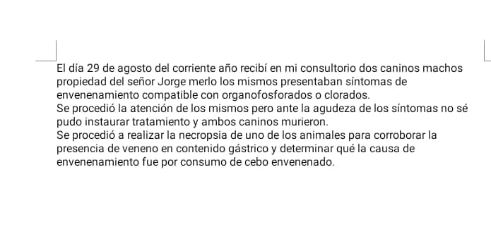 perros envenenados certificado - Diario Resumen de la región