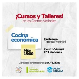 taller cocina economica - Diario Resumen de la región