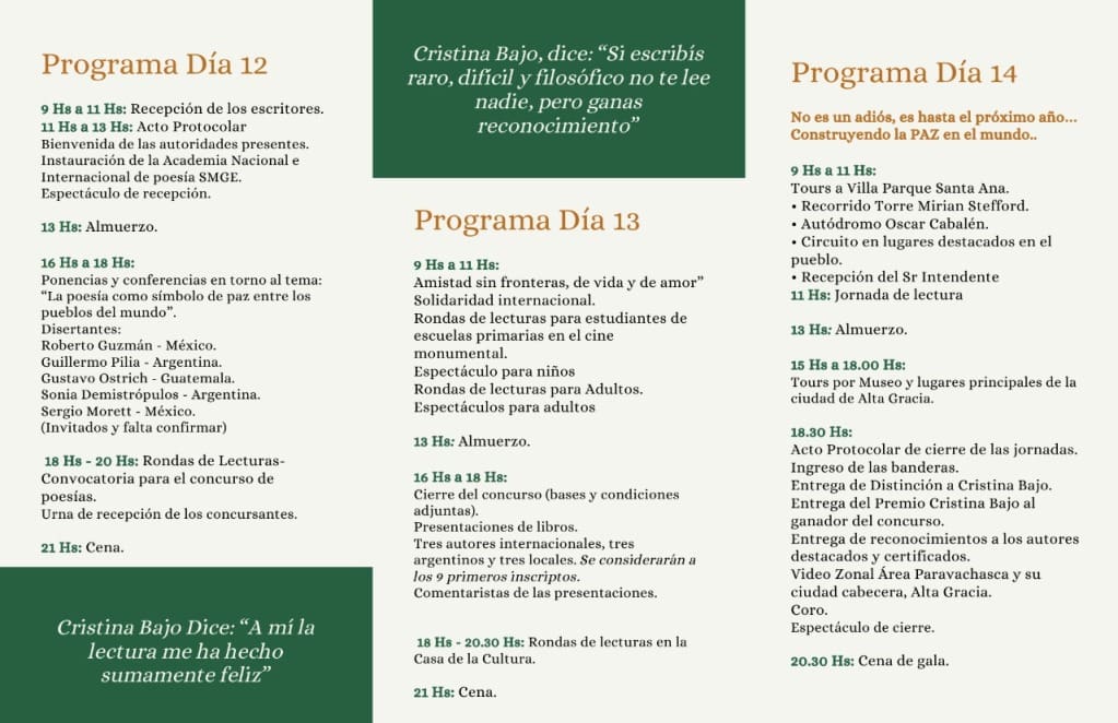 grilla encuentro de escritores - Diario Resumen de la región