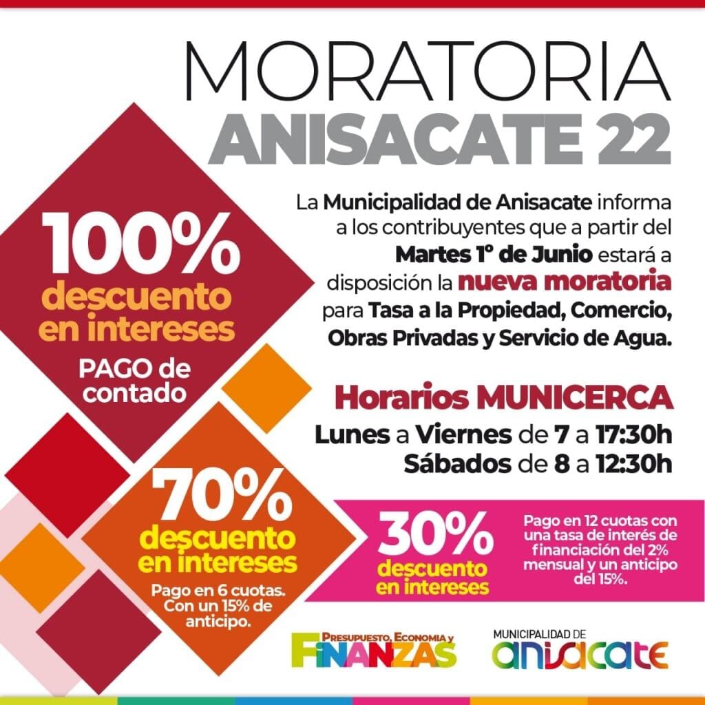 moratoria anisacate - Diario Resumen de la región